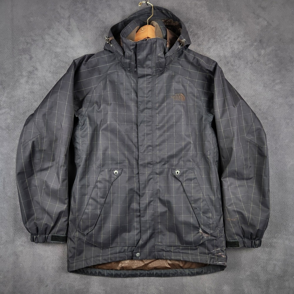 The North Face‎ Cryptic Jacket Mens Small Black Grid Pattern Insulated Snowboard